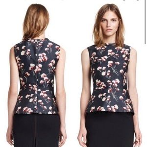 Tory Burch Floral Kelly Peplum Top